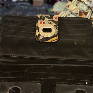 Vera Bradley Black and Gold Wallet